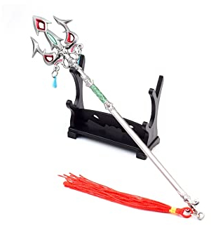 1 x Schild Schwert Spear Modell Schlüsselanhänger mit Display-Ständer, Stil Nr. 4, Einheitsgröße