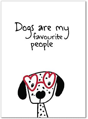 Karte, Grußkarte, Postkarte, Hund, Dog, Dalmatiner, Dogs are my favourite people