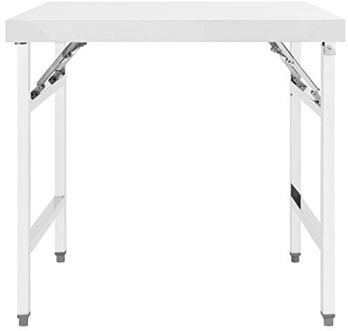 Homgoday Mesa de trabajo de cocina plegable 85 x 60 x 80 cm de Aiaio Inox, muebles para casa, interior, exterior, salón, dormitorio