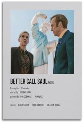 Terp Poster Better Call Saul, Wandkunst, Geschenk für Freunde, Schlafzimmer, Wohnzimmer, Dekoration, modern, ästhetisch, ungerahmt, 30 x 45 cm
