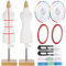 Schneiderpuppen-Set, Schneiderpuppe, Schneiderpuppen-Set, mit Nadeln, Nähflicken, Maßbänder, Puppenkleid, 1/4-Größe, Körper, Miniatur-Nähen, Schaufensterpuppe, Kleiderformen zum Nähen, 10 Stück