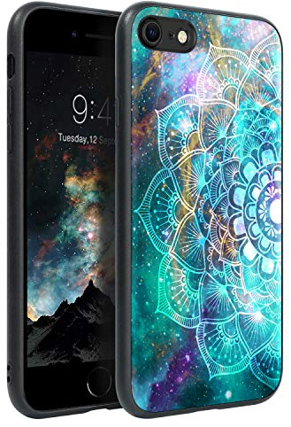 BENTOBEN für iPhone SE 2022 Hülle, Handyhülle iPhone 7, iPhone 8 Case Slim dünn Mandala Nebula Muster PC Schale mit TPU Bumper Kratzfest Schutzhülle Hülle für iPhone 7/8/SE(2020)/SE(2022)