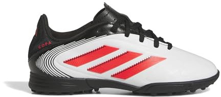 adidas Unisex COPA Pure III Club Turf Football Boots Kids Sneaker, FTWR White/Lucid red/core Black, 4.5 UK