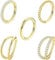Diamday 5Pcs 18G 16G Surgical Steel Nose Rings Hoop for Women CZ Clicker Hinged Septum Ring Lip Helix Cartilage Double Hoop Earring Daith Rook Conch Body Piercing Jewelry for Women 8mm 10mm