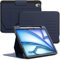 SEYMCY Case for iPad Air 11 Inch M3 (2025) / M2 (2024), Leather Smart Cover with 5-angle Magnetic Stand, Auto Sleep/Wake, Pencil Holder, Card Slots A3266 A3267 A3270 A2902 A2903 A2904, Navy Blue