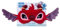 Leroy from Stitch Schlaf-Reise-Augenmaske, rot, 3D, Urlaub, Primark, für Kinder, Erwachsene, Unisex