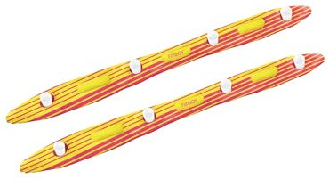 FUNBOY Aufblasbares Shotboard-Ski, 4 Schuss-Kapazität, 1,8 m lang, 4 Schnapsbecher inklusive, Retro-Sommer-Design der 80er Jahre, 2 Stück