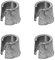 ZYHW 4-Pack Battery Post Shims - Lead Battery Terminal Adapters for Car, RV, and Truck, Negative and Positive Connectors