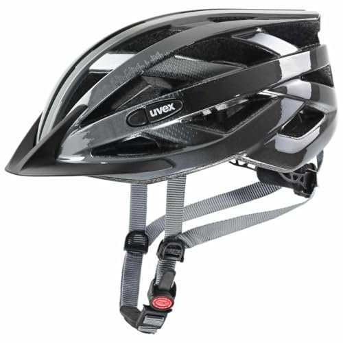 uvex air Wing - Leichter Fahrradhelm für Damen und Herren - individuelle Größenanpassung - Grey-Black - 56-60 cm