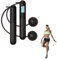 Ryfpdml Ropeless Skipping Rope, Cordless Skipping Ropes for Adults, Wireless Skipping Rope with Counter Smart Digital Gravity Ball Jump Rope for Kids Adluts (C)
