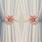2Pcs Vorhang-Krawatten, Gardinenhalter, Vorhang Raffhalter, Vorhang Krawatte RüCken für VorhäNge, Blumen Gardinen Raffhalter SüßE, für Schlafzimmer, BüRo Deko (Kirschblüte Rosa)