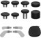 KD.FLY 13 in 1 Metal Thumbstick Kit for Xbox One Elite Series 2, Xbox Elite Controller Replacement Parts, Gaming Accessory with 6 Metal Swap Joysticks, 2 D-pads, 4 Paddles with Storage Bag, Silver