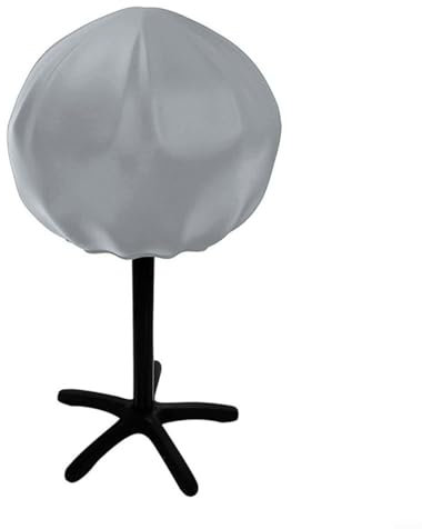 Housse de protection robuste pour barbecue extérieur rond en tissu Oxford 210D - Étanche et résistante aux intempéries (gris)