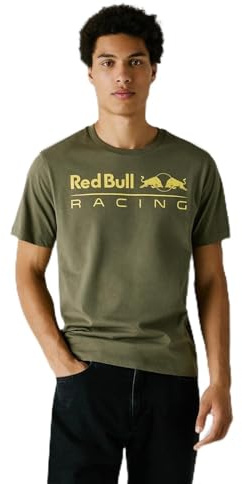 Red Bull Racing X Pepe Jeans Herren Team Logo Tee T-Shirt, Grün (Military Green), L, Grün (Militärgrün), L