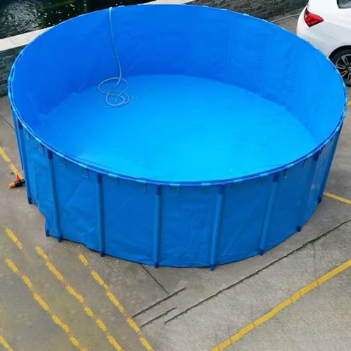WLCGYD Frame Pool/Schwimmbecken Pools Pools Aufstellpool Mit Gürtelrahmen, 1 1,2 1,5 2 M Runder Familienpool Für Den Garten Im Freien Für Kinder Und Erwachsene(Deep 48inch/122cm,Diameter 3ft/1m)