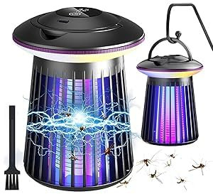 Sadodo UV Camping Insektenvernichter mit LED Licht,Akku Mückenfalle Elektrisch,Zelt Moskito-Lampe,Mottenfalle,Mückenlampe,Mosquito-Zapper,Insektenlampe–Insektenfänger Outdoor für Mücken,Motten