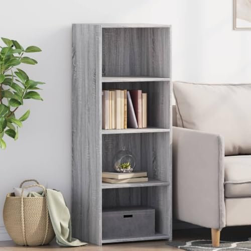 WRJENFSC Highboard Grau Sonoma 45x41x124 cm Holzwerkstoff Schuhkommode Badezimmerschrank Outdoor Schrank Küchenbuffet Buffetschrank für Küche Flur Schlafzimmer Büro
