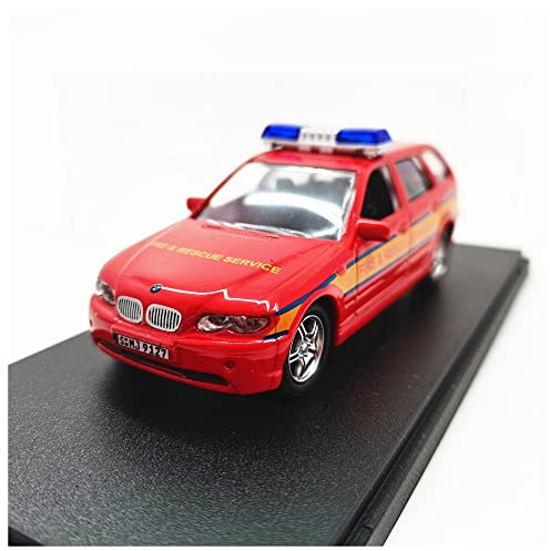 YCNXEB Miniatur Modelle 1 43 Für BMW 3er Touring Red Police Car Alloy Static Model Simulation Vehicles Collection Originalgetreue Nachbildung