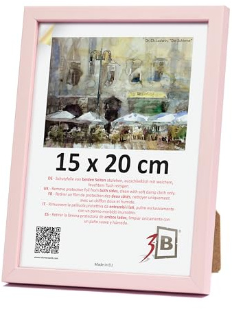 3-B LUND - Cadre photo en bois, 15 x 20 cm, avec verre acrylique