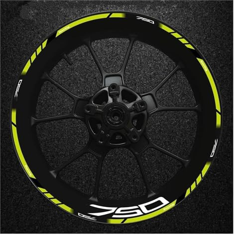 Pegatinas Llantas Moto Adhesivos para Llantas De 17 Pulgadas para Motocicleta para Kawasaki para Z750. Juego Completo De Adhesivos para Llantas. Adhesivos Llantas(Color 8)