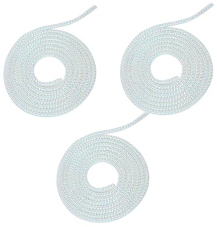 3Pcs Spiral Cable Protector, Chargers Cable Protector Data Cable Protect Sleeve, Headphone Cable Saver for Phone Earphone USB Data Cable Pet Chew 1.5m (4.92ft) (White)