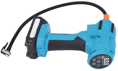 MasYosh Reifenfüller 150 PSI für Auto Motorrad Fahrrad | 18V kompatibel, Metallzylinder und Getriebe, 4 Düsen für Auto SUV Ball