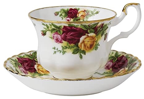 Royal Albert Old Country Roses Teetasse und Untertasse Set, bunt