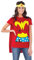 Rubie's Official Ladies Wonder Woman T-Shirt Set Adult Costume - X-Large Halloween