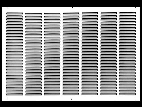 Rejillas de aire de retorno de acero de 36 pulgadas de ancho x 30 pulgadas de alto, pared lateral y techo, cubierta de conducto de HVAC, color blanco [dimensiones exteriores: 37.75 pulgadas de ancho x