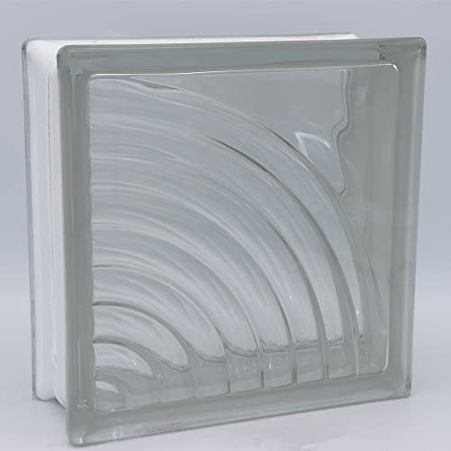 6 pièce BM briques de verre midarc SUPER white brique de verre brillant 19x19x8 cm