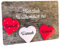 CreaLuxe Fussmatte mit Wunschtext/Wunschname - Herzlich Willkommen - Motiv 3 Herzen mit Namen - 60x40 cm - Gummi Rückseite/rutschfest - Filzoberfläche - Bedruckte Türmatte - Innenmatte