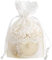 Clevoers 12 Stück Stoffbeutel Säckchen Schmuckbeutel Geschenk Hochzeit Säckchen Fest Party Beutel - Sackleinen Schmuck Beutel mit Spitze