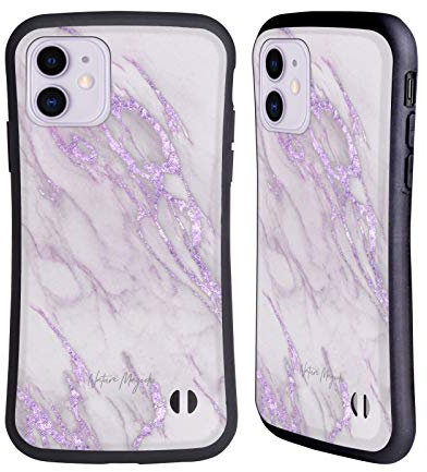 Head Case Designs Officially Licensed Nature Magick Purple Marble Metallics Hybrid Case Compatible With Apple iPhone 11