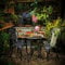 Lazy Susan London Rose Gartenmöbel-Set, rund, 2-Sitzer, Aluminiumguss, wetterfest, wartungsfrei, passende Bistro-Stühle, antikes Bronze-Finish