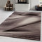 Carpetsale24 Kurzflor Teppich 80x150 cm, Modern Abstrakt Design in Braun Beige, Pflegeleicht, ideal für Flur, Küche oder kleine Räume