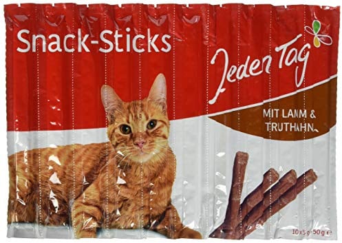 Jeden Tag Katzensticks, Lamm und Truthahn, 10 x 5 g