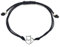 MASBARATA Bracelet fil chat-cœur en argent sterling 925/1000, 1.5 CM, Argent sterling