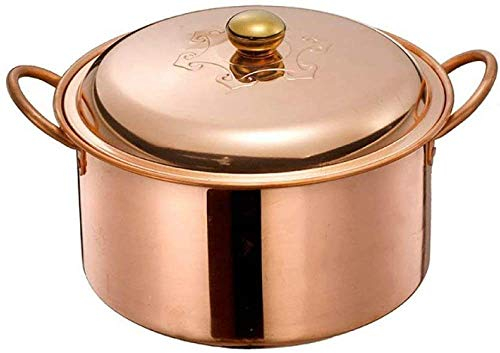 Handgemachte Kupfersuppentopf Eintopf Pfanne vertiefen Dicker Kupfertopf Messing Topf Multifunktionaler Kupfertopf Kupfer Hot Pot