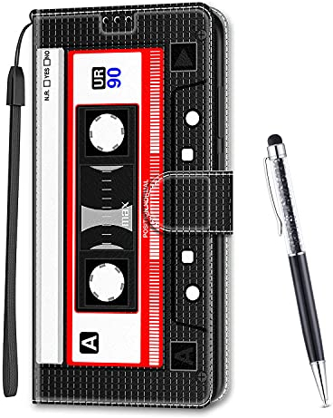 MadBee Kompatibel mit Samsung Galaxy A50 Hülle, Leder Handyhülle Tasche Schutzhülle Brieftasche Klapphülle Ständer und Kartensteckplätze Hülle für Samsung Galaxy A50 (Band)