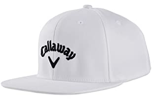 Callaway Golf Unisex Flat Bill Hat, Weiß, Einheitsgröße EU