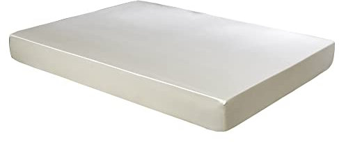 Nayoroom Spannbettlaken Satin 180x200cm Weiß Seide Glanzsatin Glatt und Bequem Microfaser Spannbetttuch Bettlaken für Boxspringbett Topper Matratze bis 25 cm