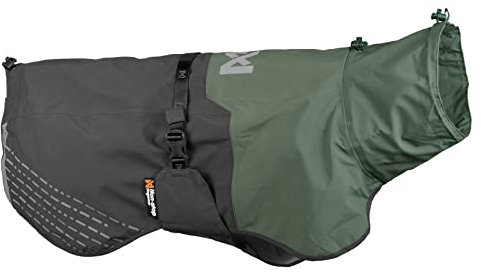 Non-stop dogwear Fjord Raincoat Grey/Green |2963| Regenschutz, Größe:36