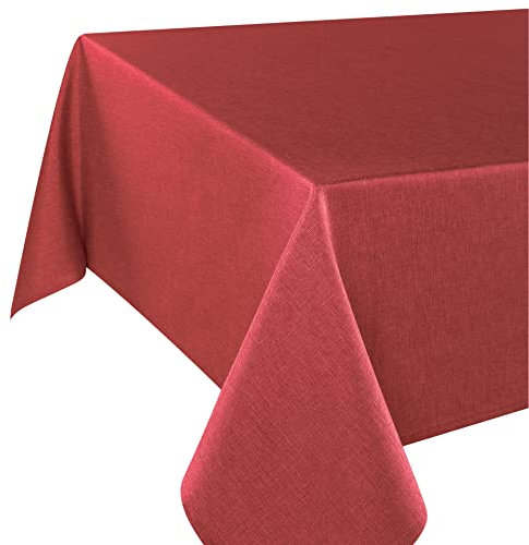 Tischdecke Wien Home, Fleckschutz, rot, 140x280 cm