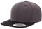 Flexfit Yupoong Classics 6-Panel Premium Snapback Mütze, Einheitsgröße, für Damen und Herren, Kappe für Erwachsene, Darkheather/Schwarz, Einheitsgröße