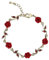 GALPADA Bracelet Fleur De Rose Rouge Bracelet Inoxydable De Saint-valentin Pour Femme Bijou Unisexe Élégant Et