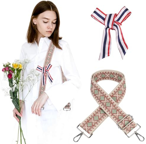 GOTRUST Taschengurt Breit 5CM/2in, Verstellbar Schultergurt für Taschen, Taschengurt Bunt Lang mit Karabiner und Schal Griff für Handtaschen DIY Zubehör