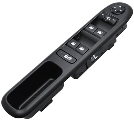 KAOLALI 96650621ZD Interruptor de Control Eléctrico compatible con Peugeot 3008, Botonera Elevaluna compatible con Peugeot 5008, Interruptor de Ventana Delantera Izquierda