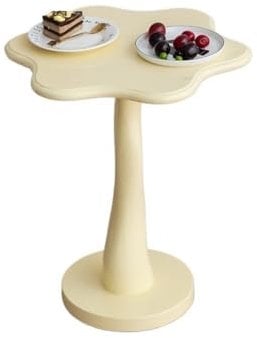 Kaffee-Endtisch Wolkenförmiger Beistelltisch aus Holz, modernes minimalistisches Design, kreativer Sofa-Beistelltisch, perfekt for Wohnzimmer oder Schlafzimmer, platzsparend Beistelltisch(Beige)