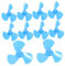 KONTONTY Mini Fan Accessories 15pcs Fan for Motor 3-leaf Mini Cooling Fan for School Science Projects