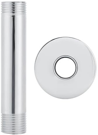 GIJMZY Duschkopf Verlängerung 2 Stück 10 cm Duschkopf-Verlängerungsarm Deckenmontierter Edelstahl-Regenverlängerungsrohr-Top-Brausehalterarm Badezimmerzubehör